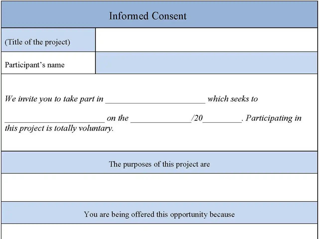 Informed Consent Form Template