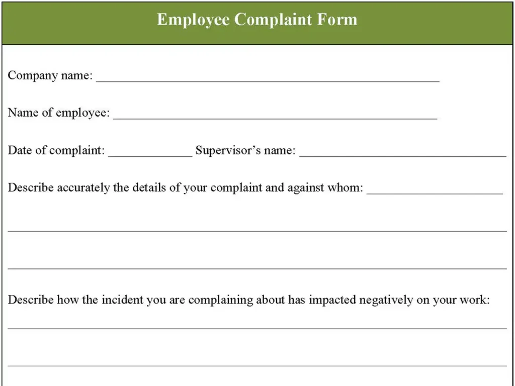 Employee Complaint Form