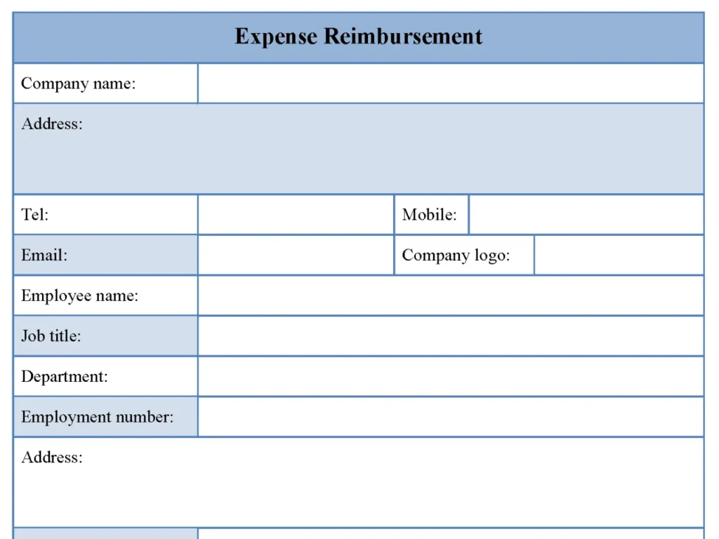 Expense Reimbursement Form