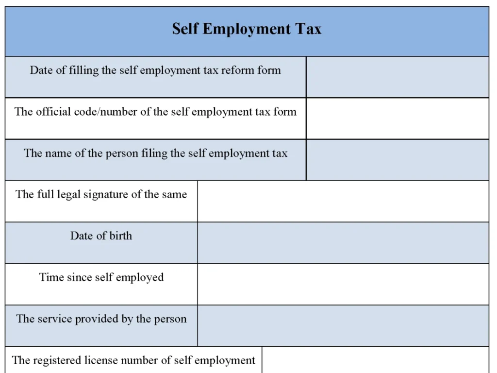 Self Employment Tax Form