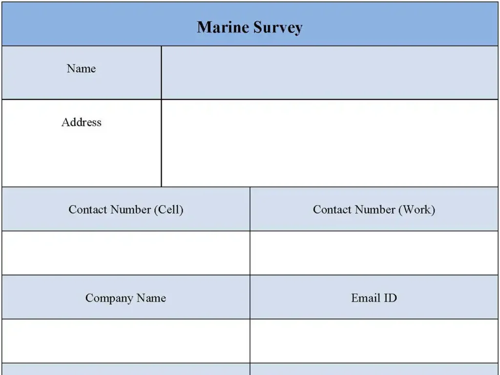 Marine Survey Form
