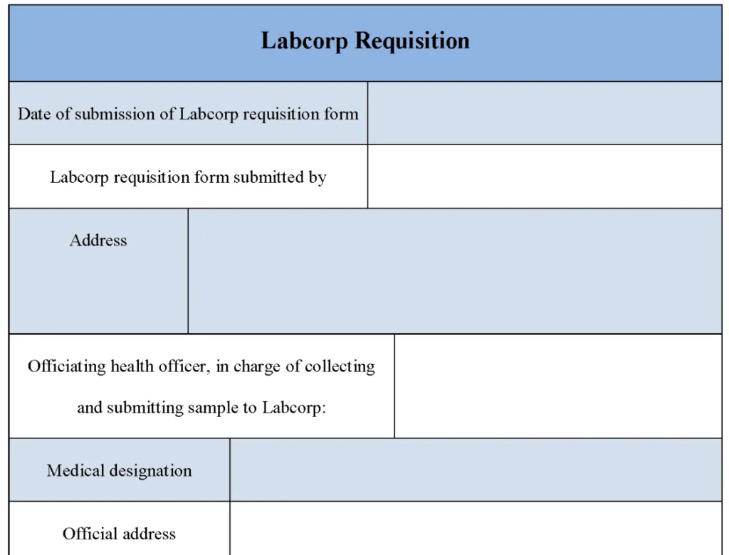 Labcorp Requisition Form