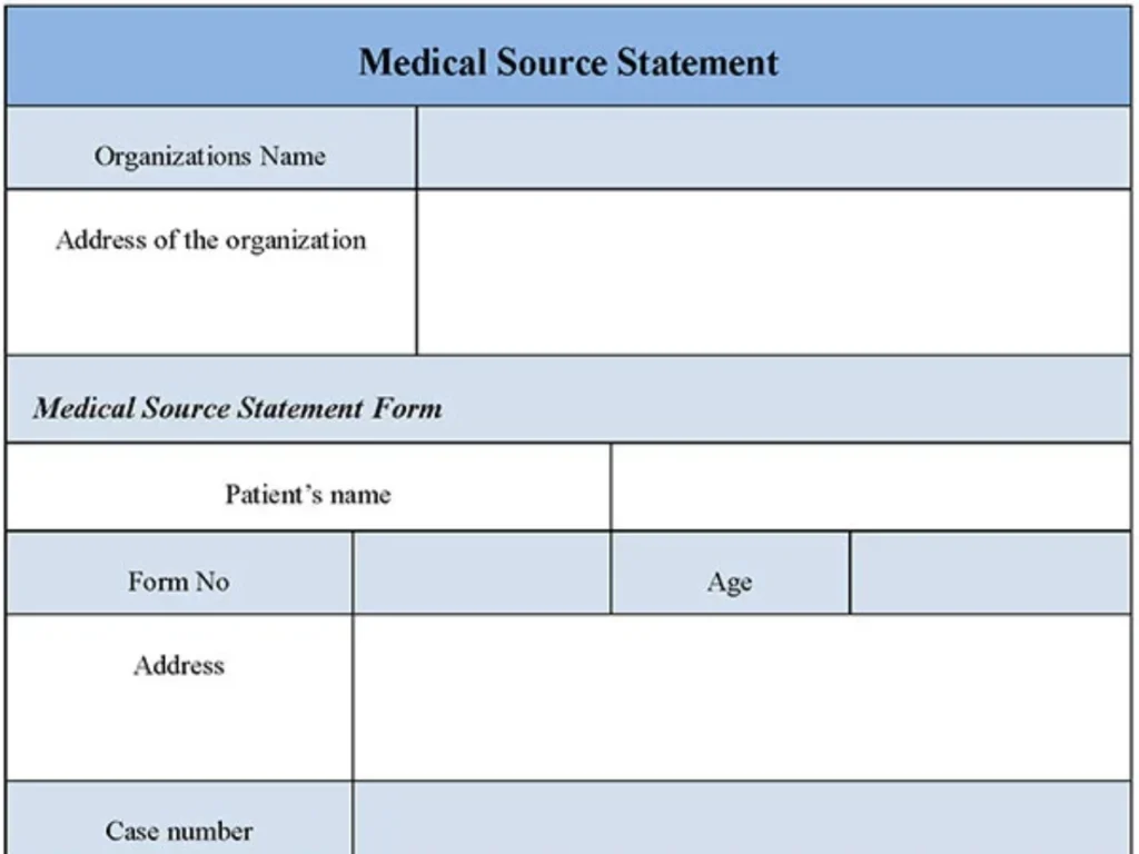 Medical Source Statement Form