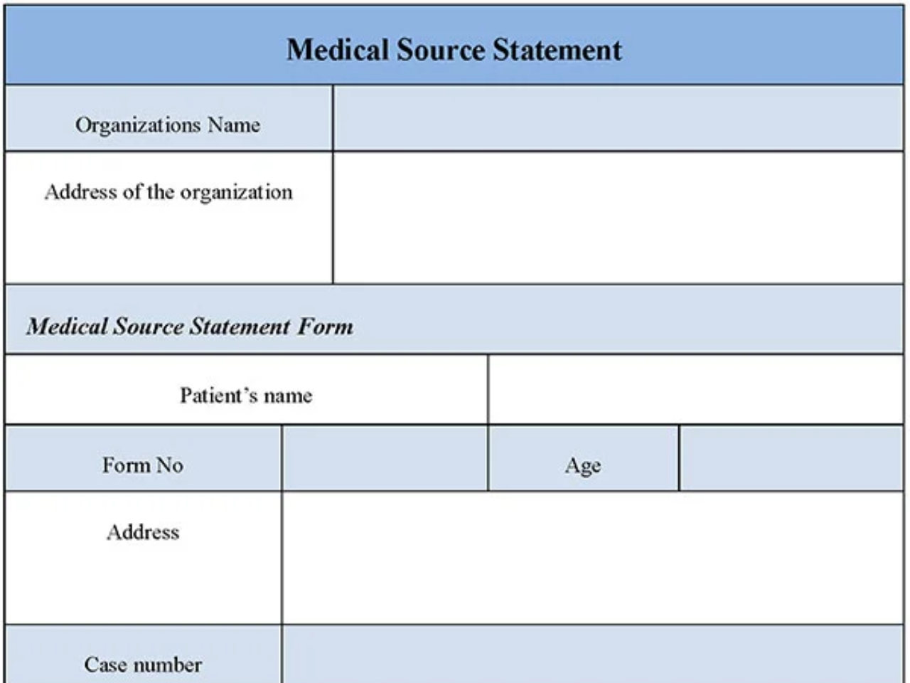 Medical Source Statement Form