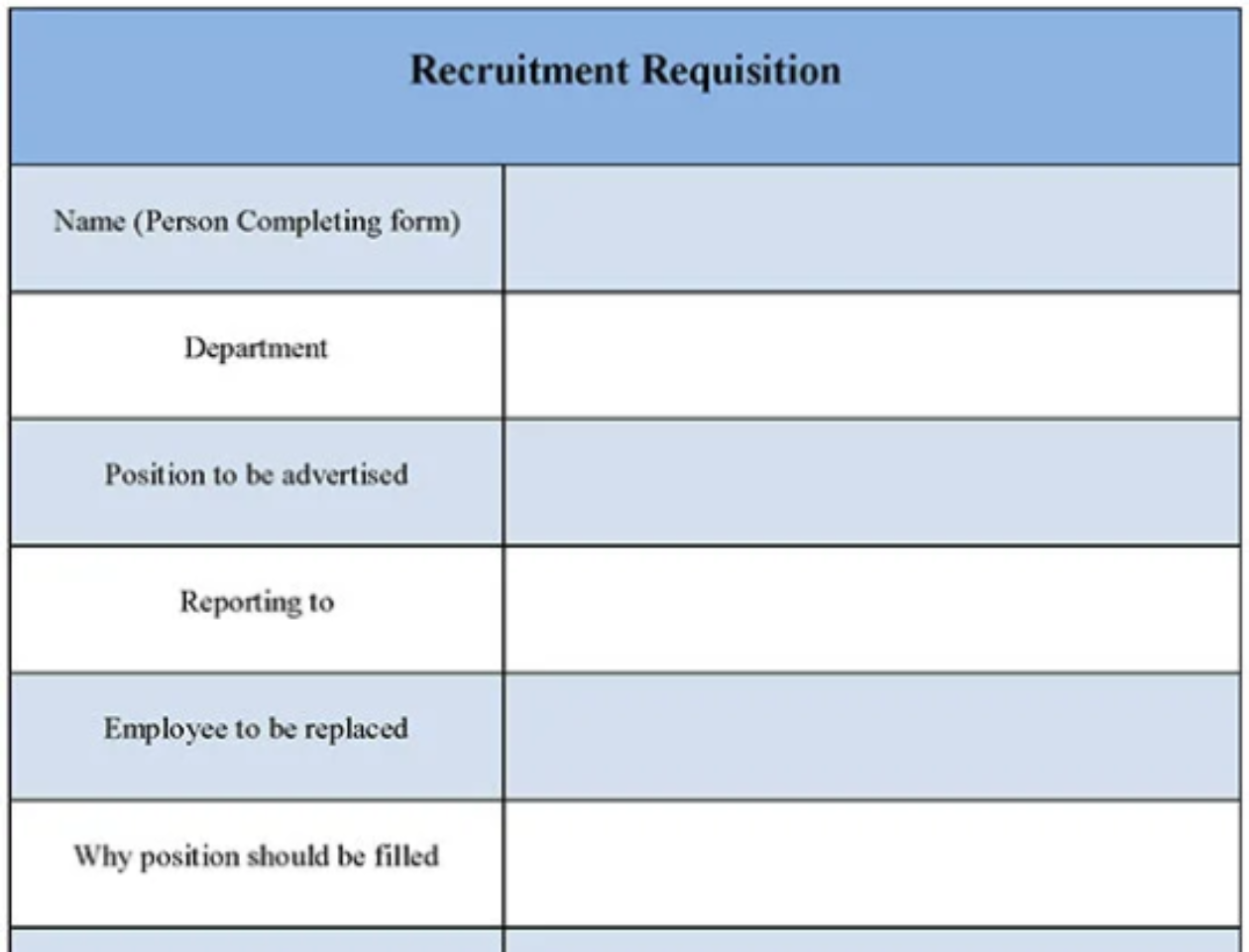 Recruitment Requisition Form