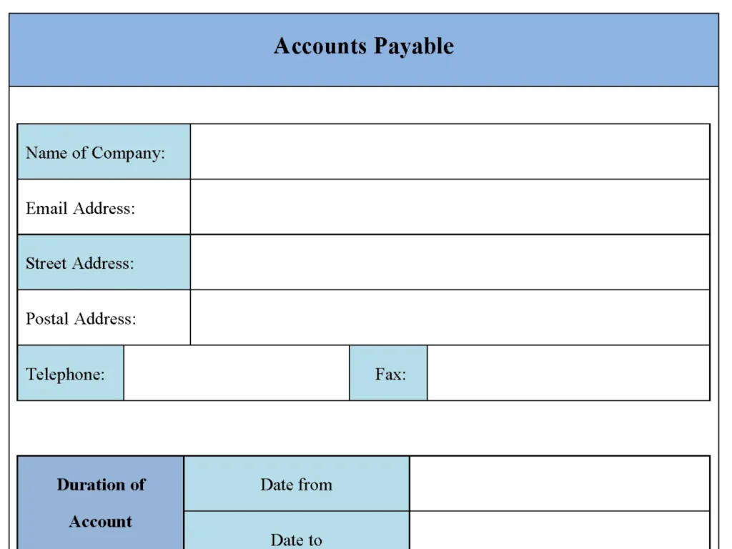 Accounts Payable Form
