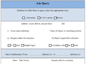 Ads Query Form