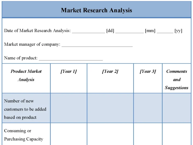 Market Research Analysis Template