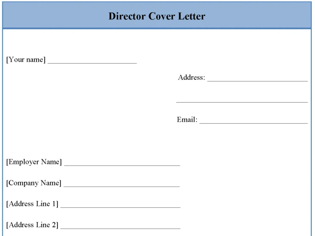 Director Cover Letter Template