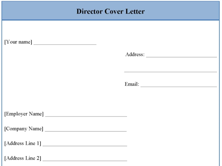 Director Cover Letter Template