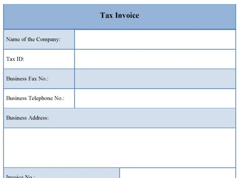 Tax Invoice Template