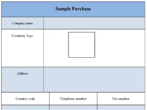 Sample Purchase Form