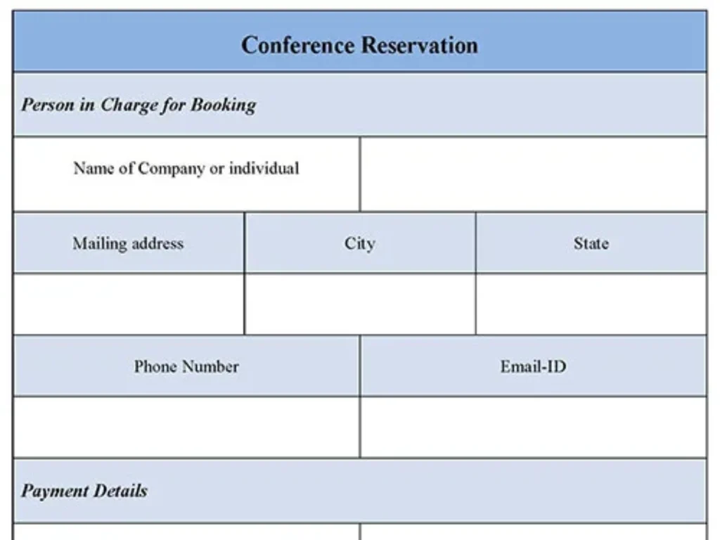 Conference Room Reservation Form