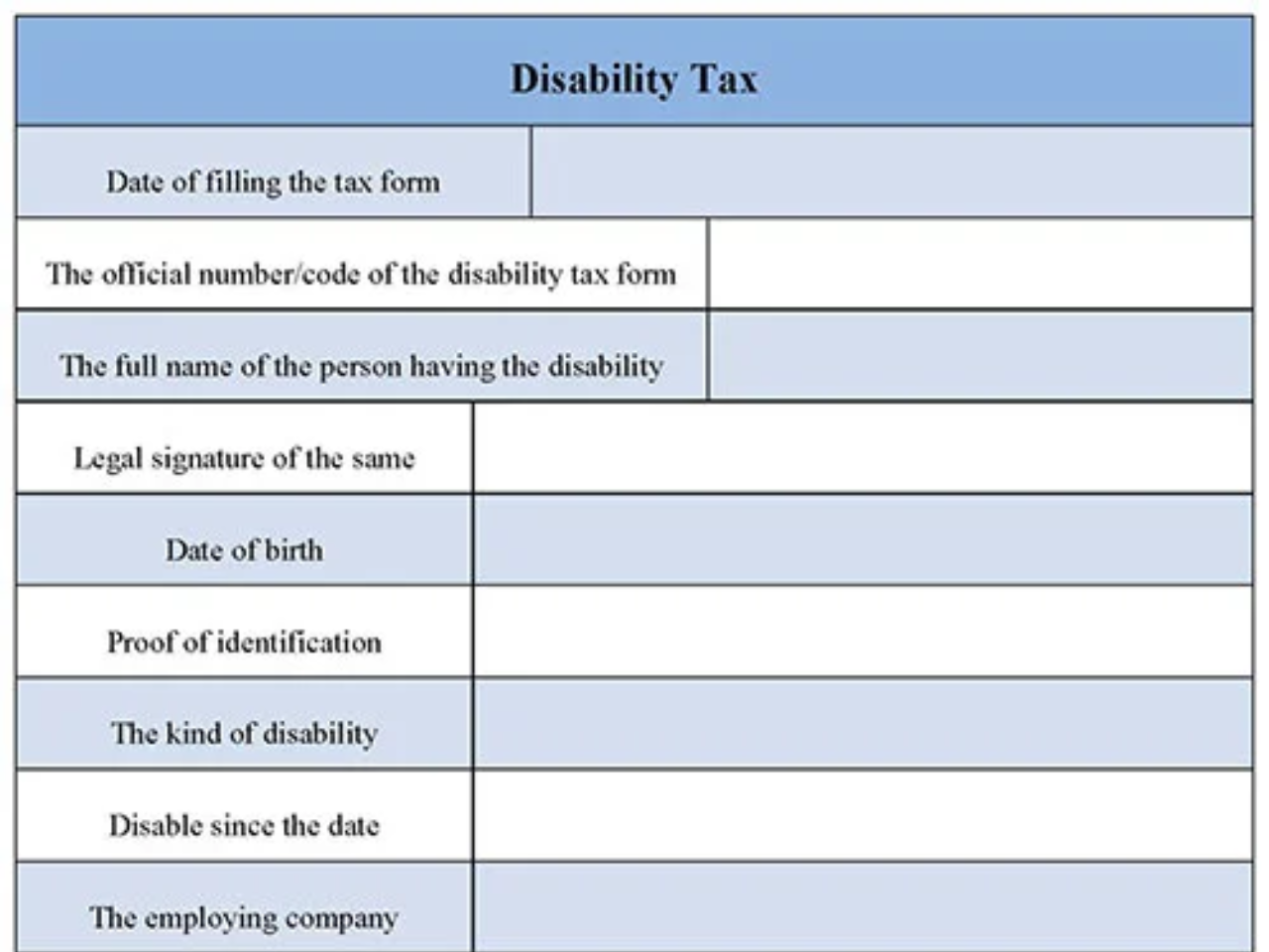 Disability Tax Form