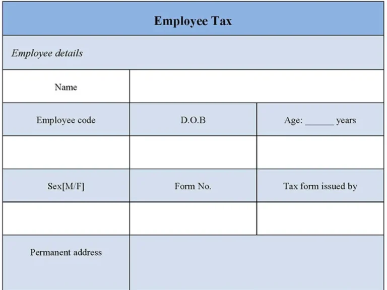 Employee Tax Form