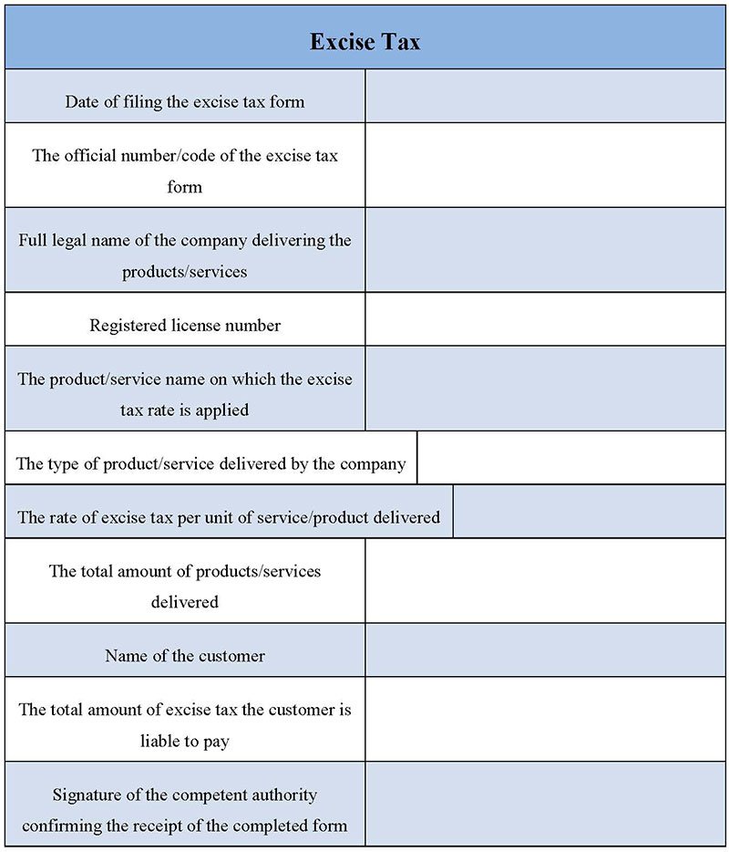 Excise Tax Form