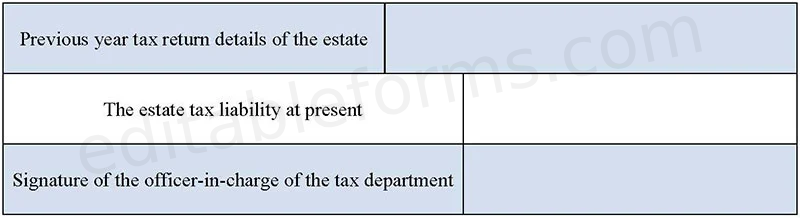 Estate Tax Fillable PDF Template