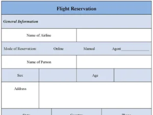 Flight Reservation Form