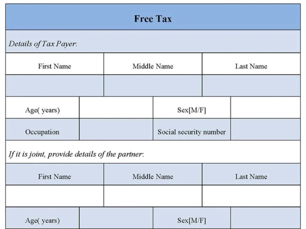 Free Tax Form