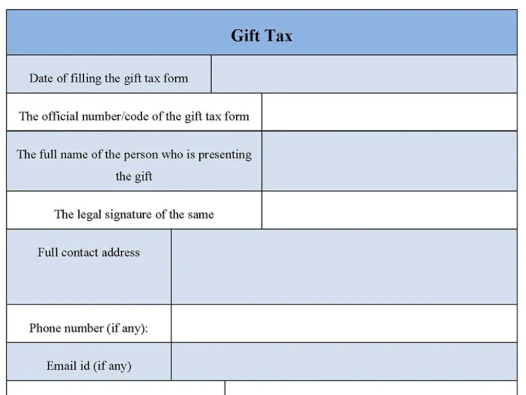 Gift Tax Form