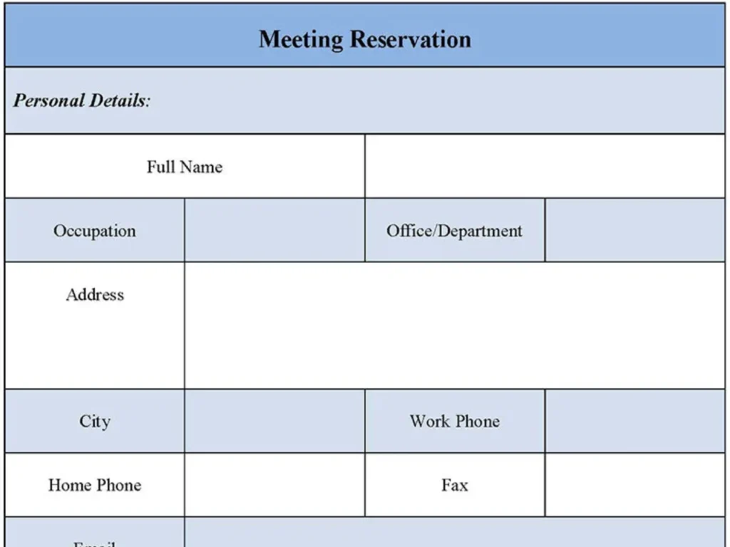 Meeting Reservation Form
