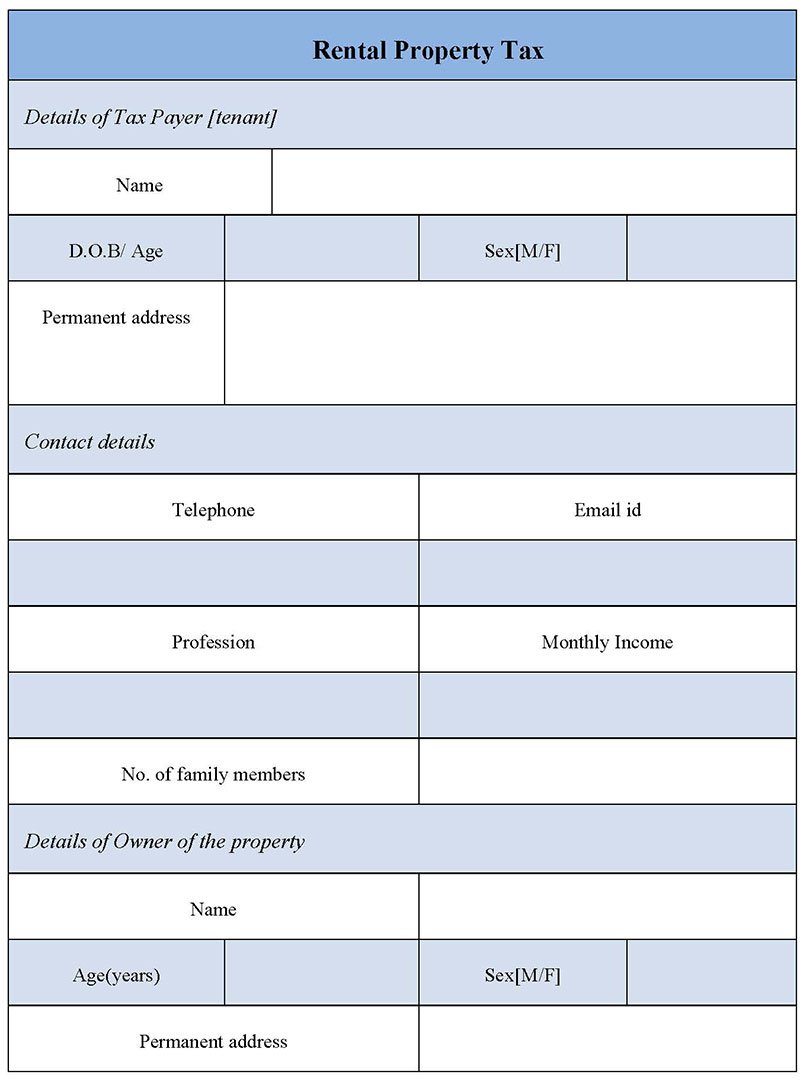 rental property tax form