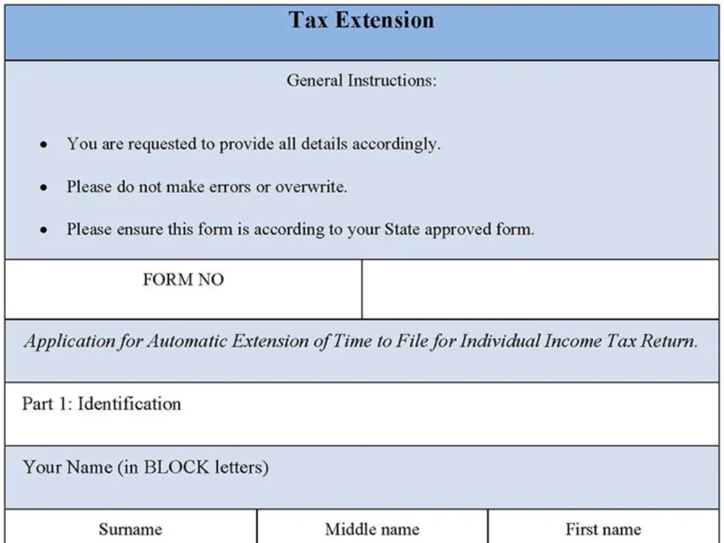 Tax Extension Form
