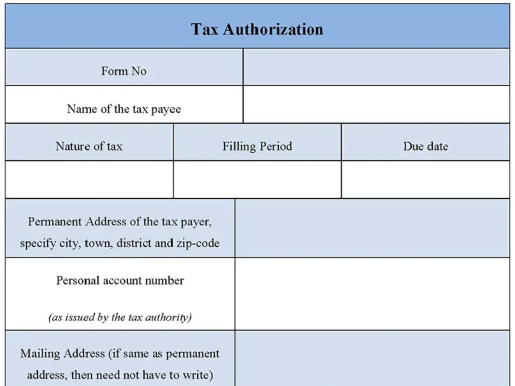 Tax Authorization Form