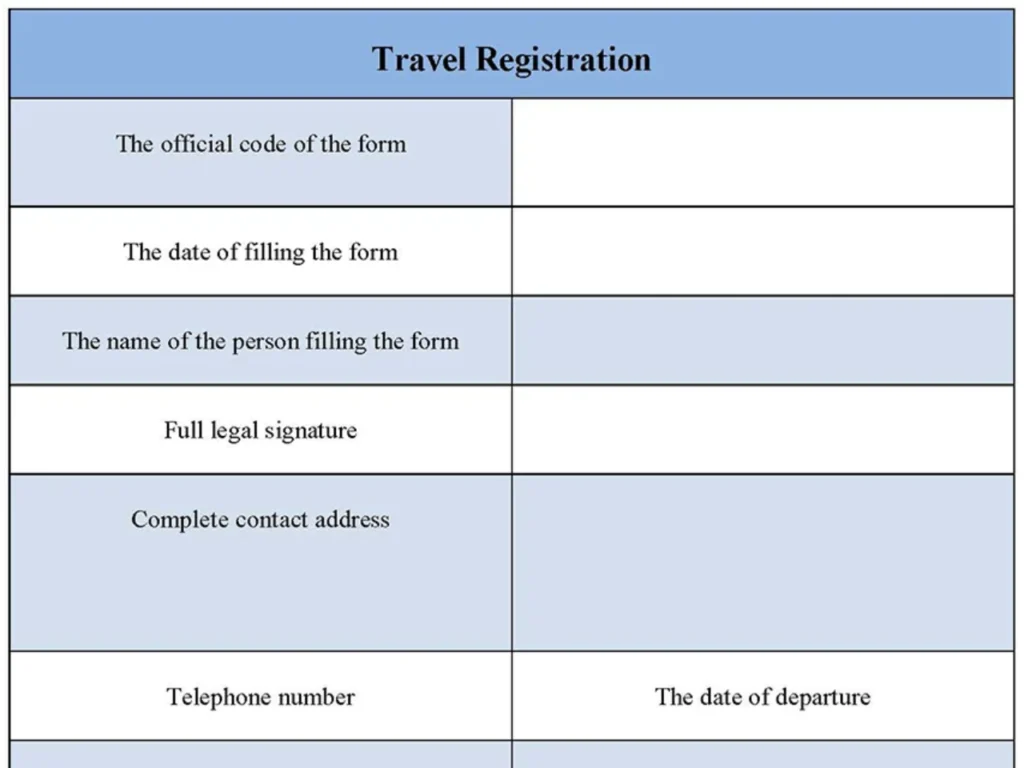 Travel Registration Form