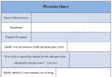 Physician Query Form PDF – Printable Medical Audit & Documentation Review Template Physician Query Form PDF