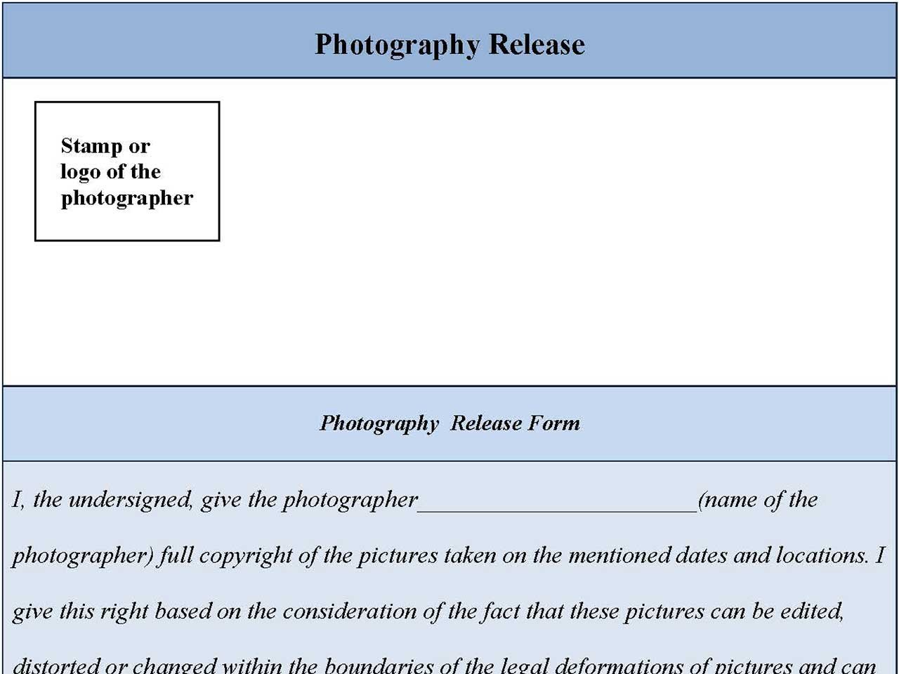 Photography Release Form