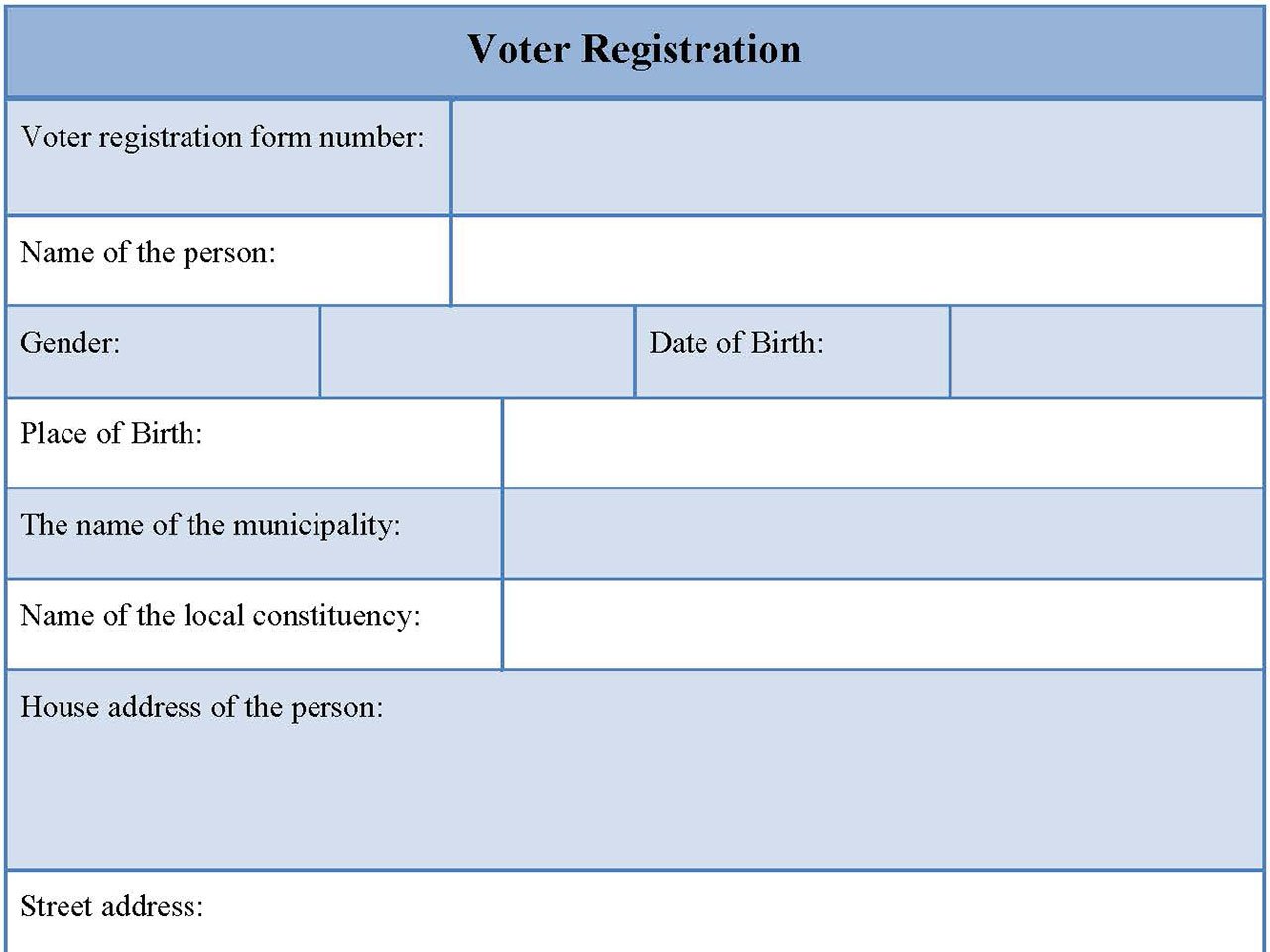 Voter Registration Form