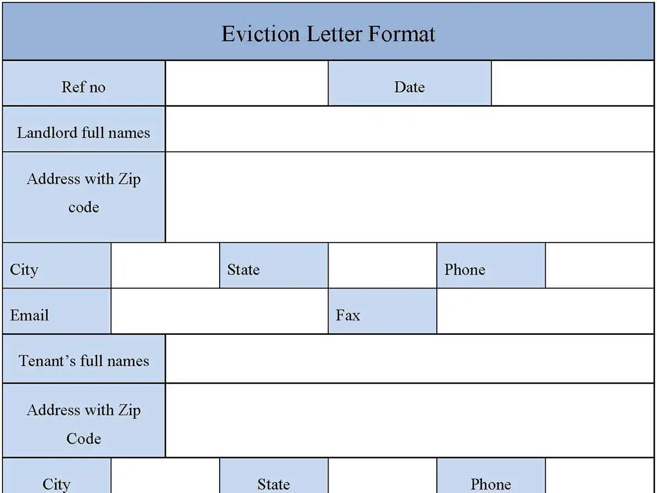 Eviction Notice Format