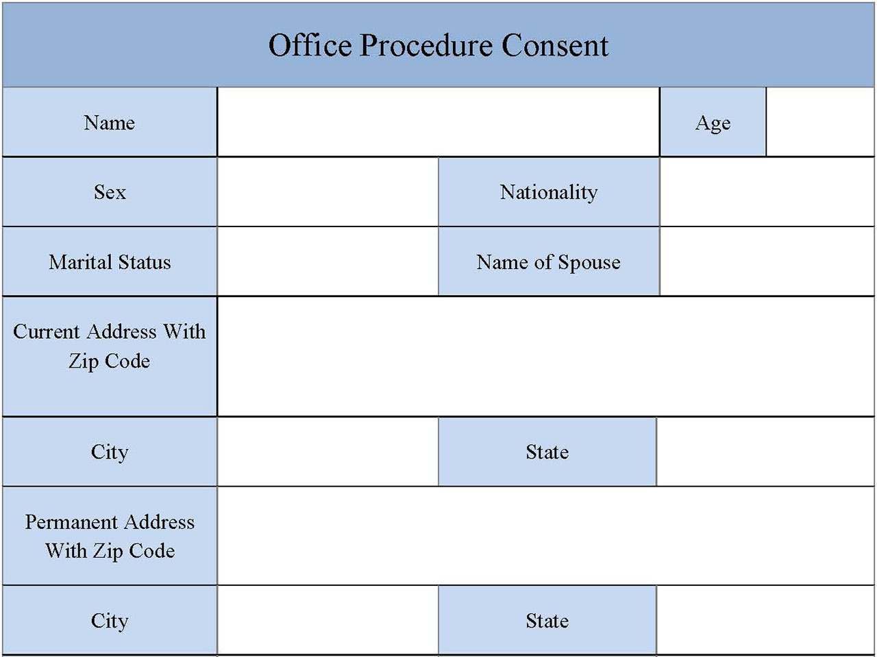 Office Procedure Consent Form