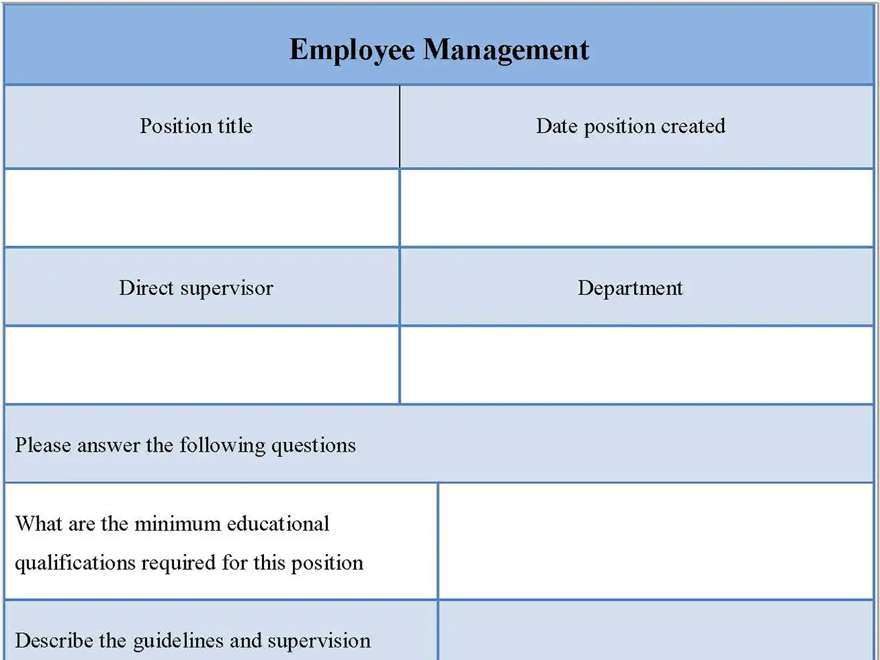 Employee Management Form