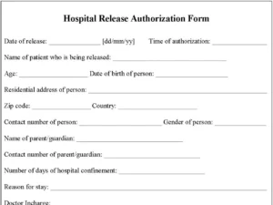 Release Authorization Form