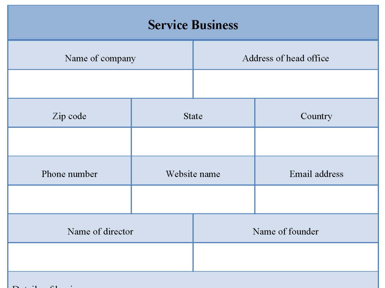 Service Business Template