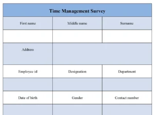 Time Management Survey Form