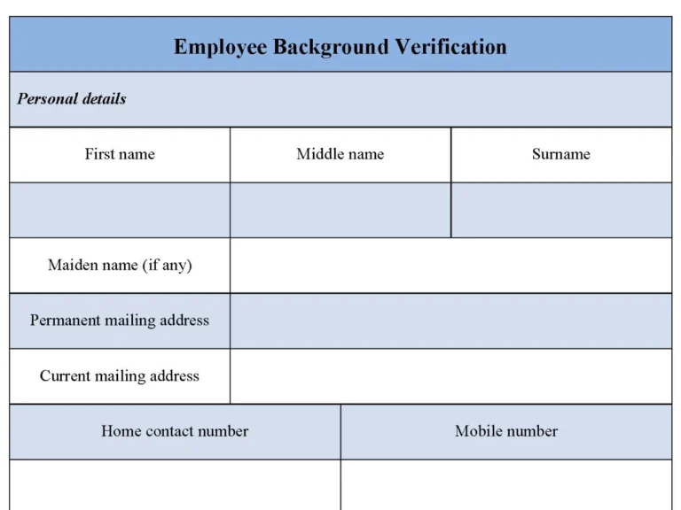 Employee Background Verification