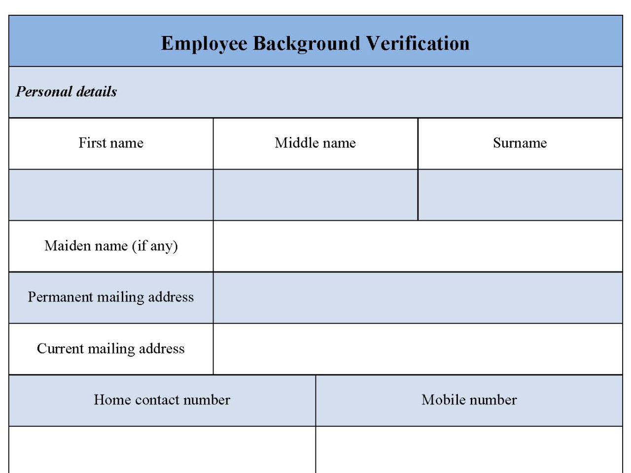 Employee Background Verification