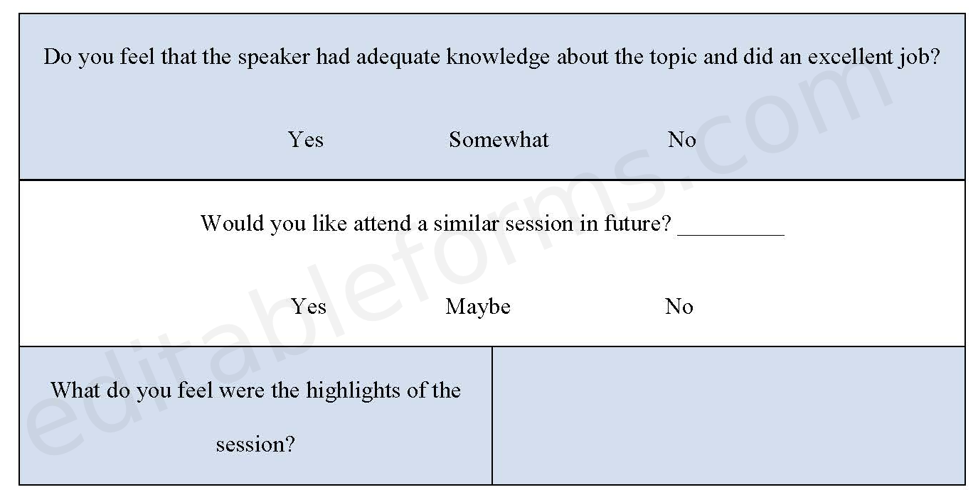 Generic Survey Template