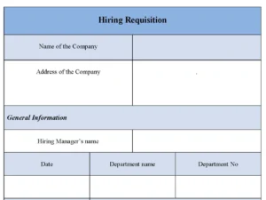 Hiring Requisition Form