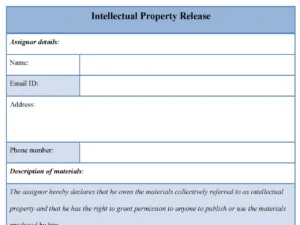 Intellectual Property Release Form