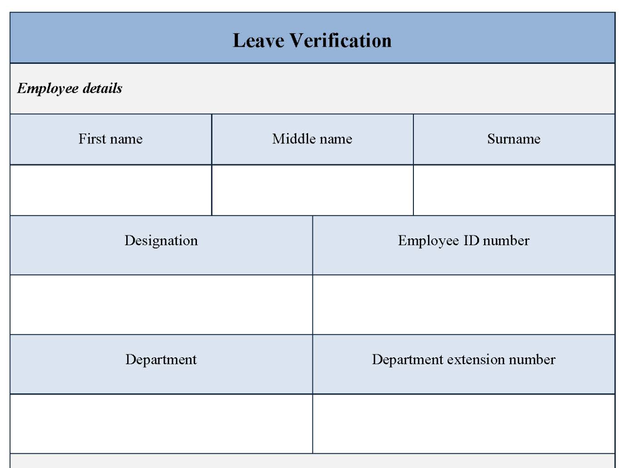 Leave Verification Form