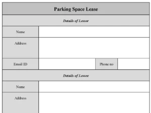 Parking Space Lease Form