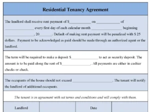 Residential Tenancy Agreement Form