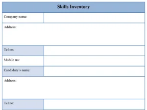 Skills Inventory Form