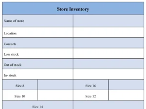 Store Inventory Form