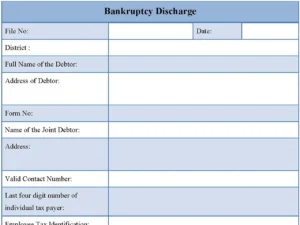 Bankruptcy Discharge Forms