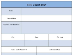 Hotel Guest Survey Template